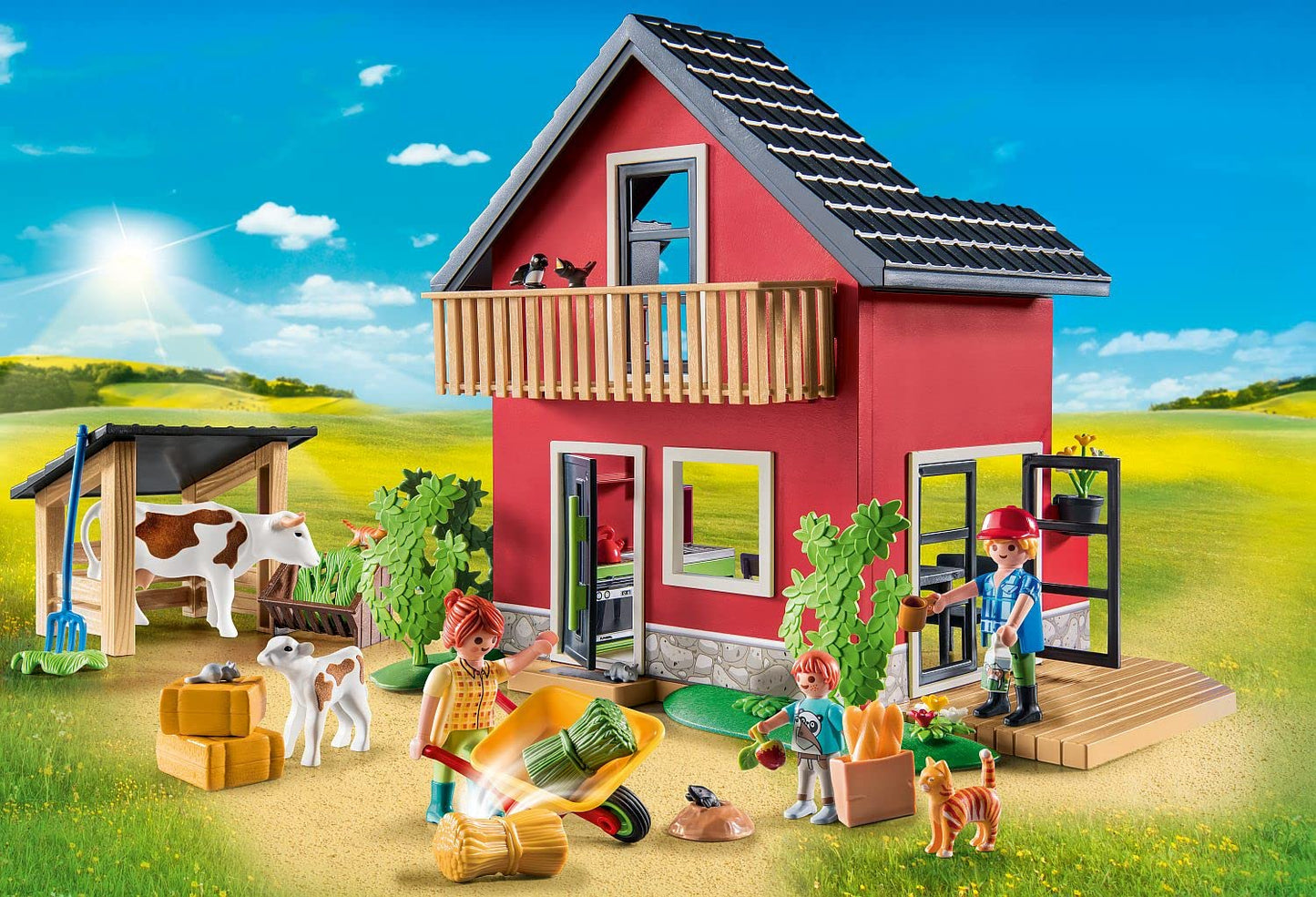 PLAYMOBIL Country 71441 Gemütliches Bauwagencafé, spielerisches Lernen mit liebevoll gestaltetem Bauwagen, detailreicher Austattung und einem Gänseteich, nachhaltiges Spielzeug für Kinder ab 4 Jahren