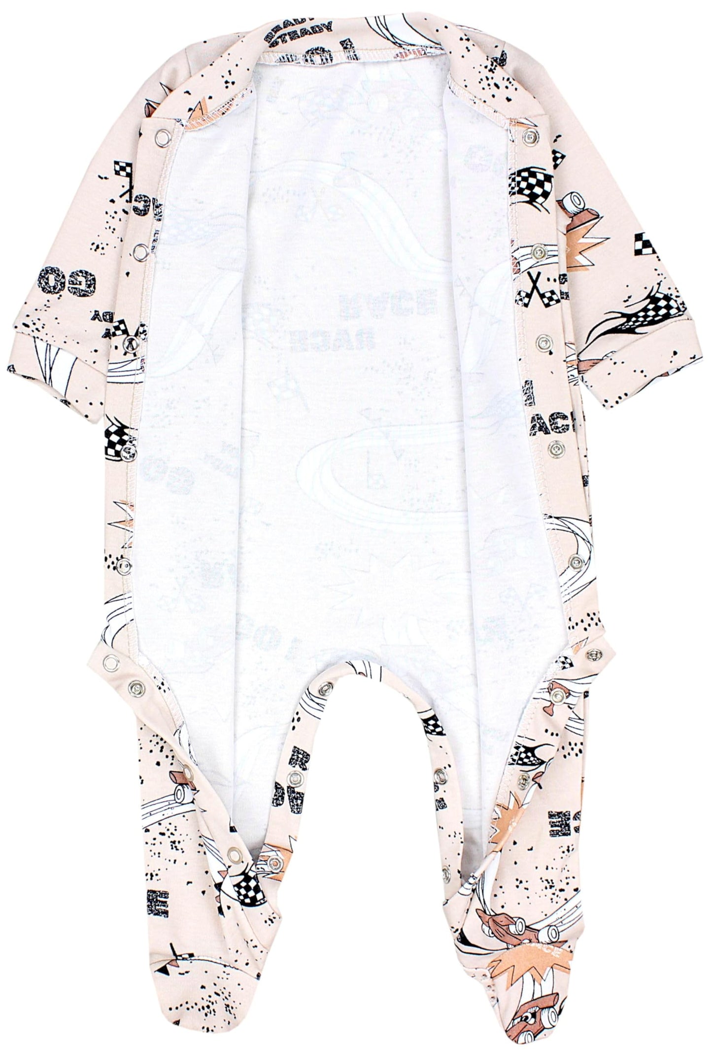 TupTam Baby Jungen Schlafstrampler Langarm Strampler Schlafanzug mit Fuß 3er Pack