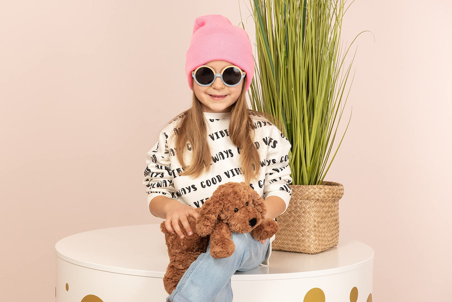 Teddy Hermann 92893 Schlenker-Hund 40 cm, Kuscheltier, Plüschtier