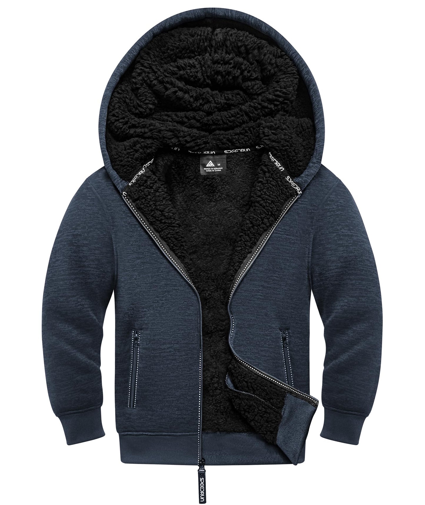 JACKETOWN Boys' Sweat Jacket Lined Children's Hoodie Sweatshirt Hoodie Fleece Jacket with Hood Long Sleeve Warm Winter Jacket Classic Pullover with Zip