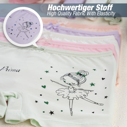 LOREZA ® 10er Pack Mädchen Pantys Boxershorts Unterwäsche aus Baumwolle - Gr. 92-170