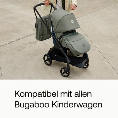 Bugaboo Wickelrucksack, Wasserabweisende Tasche aus nachhaltigem Material, Einfach zu reinigen, mit Wickelunterlage und isolierter Halterung für Flaschen, Midnight Black