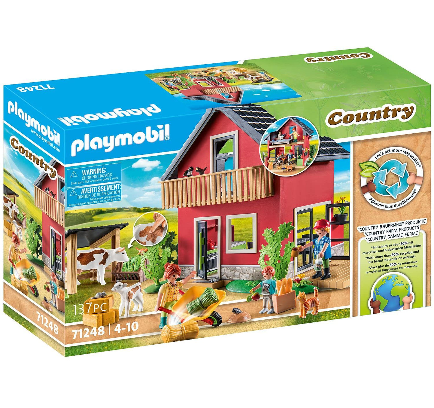 PLAYMOBIL Country 71441 Gemütliches Bauwagencafé, spielerisches Lernen mit liebevoll gestaltetem Bauwagen, detailreicher Austattung und einem Gänseteich, nachhaltiges Spielzeug für Kinder ab 4 Jahren