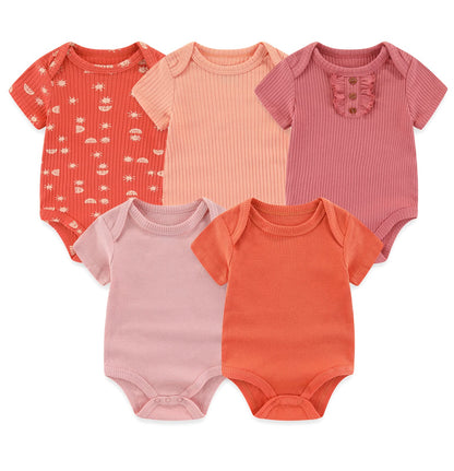 TONE Bodys Kurzarm für Neugeborene Baby Jungen und Mädchen 0-3m/3-6m/6-9m/9-12m Baumwolle
