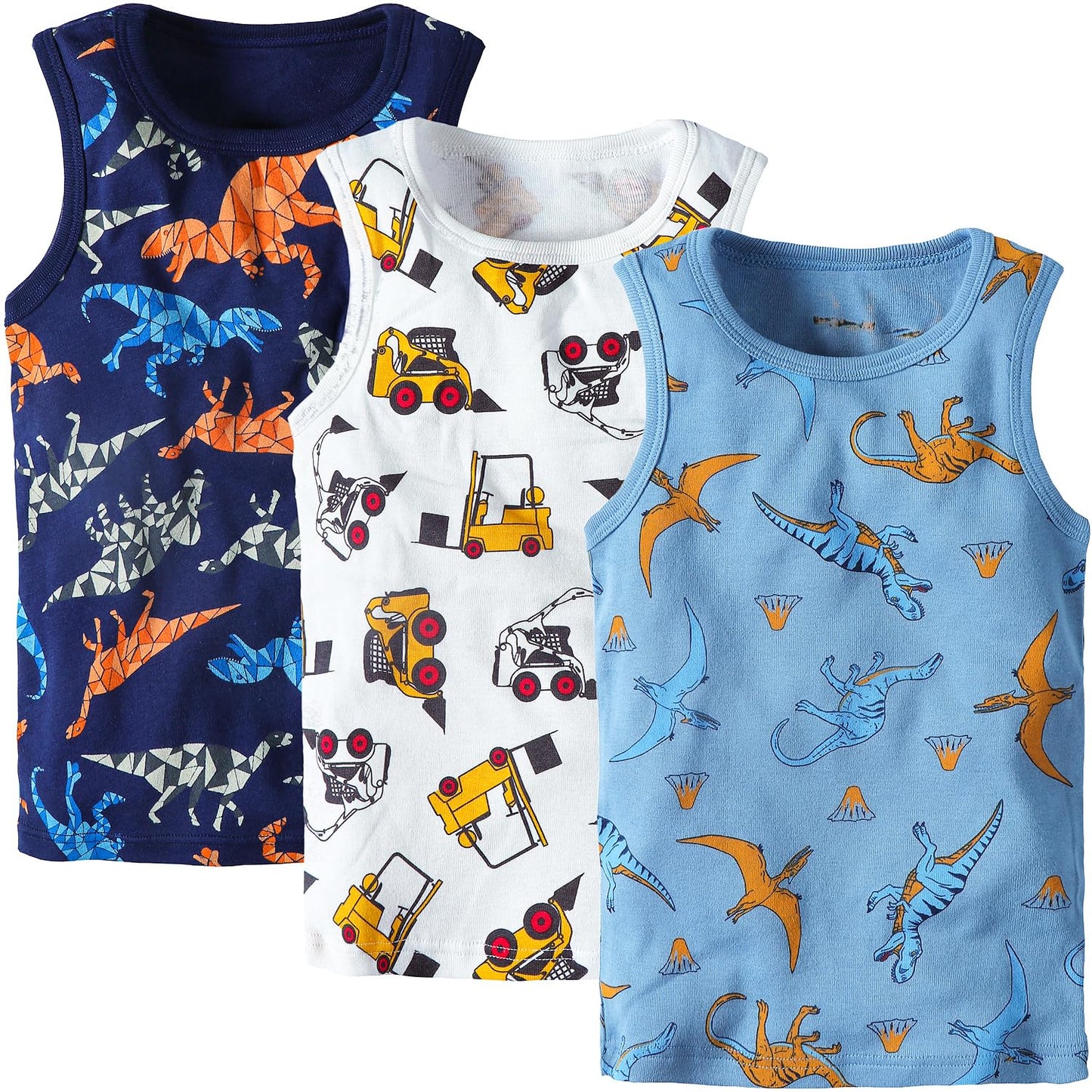 Adorel Jungen Unterhemden Baumwolle Ärmellos Tank Top Unterwäsche 3er-Pack