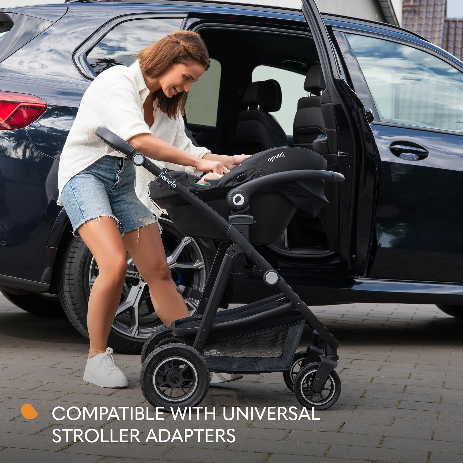 LIONELO ASTRID i-Size Baby Autositz 40-87 cm, Babyschale Gruppe 0+, Rückwärtsgerichtete Montage, 3-Punkt-Sicherheitsgurt Seitenschutz, Sitzeinlage Dri-Seat - Meloni2