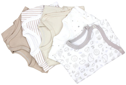 TupTam Baby Body Langarm – Wickelbody Langarm für Jungen & Mädchen, 5er Pack, 100% Baumwolle, OEKO-TEX