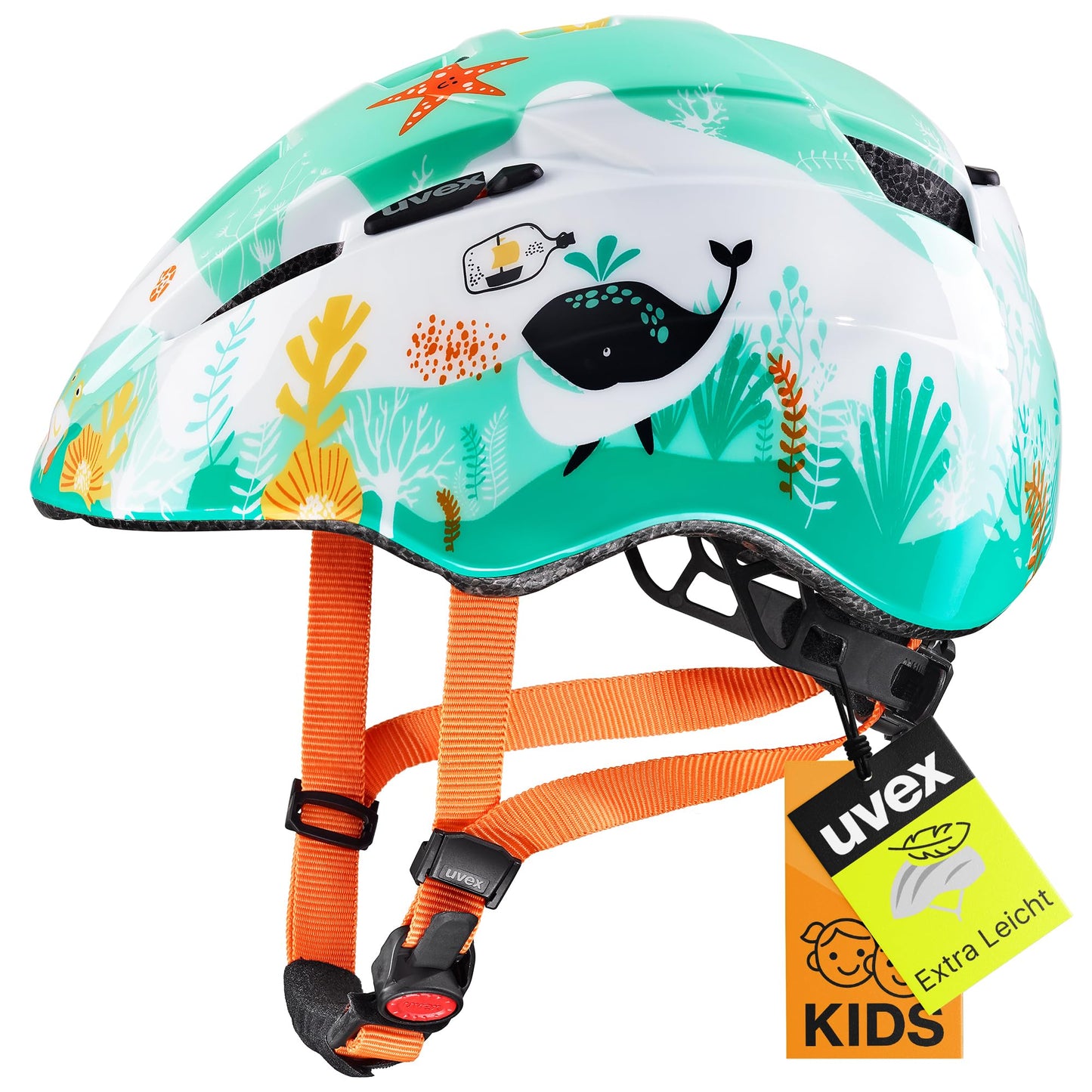 uvex Kid 2 - Lightweight bicycle helmet for children - individual size adjustment - expandable with LED light 