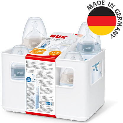 NUK Perfect Match Perfect Start Babyflaschenset | Ab 0 Monate | Passt sich dem Baby an | 4 Anti-Colic-Babyflaschen, Schnuller, Flaschenbürste und mehr | BPA-frei | 7 Stück