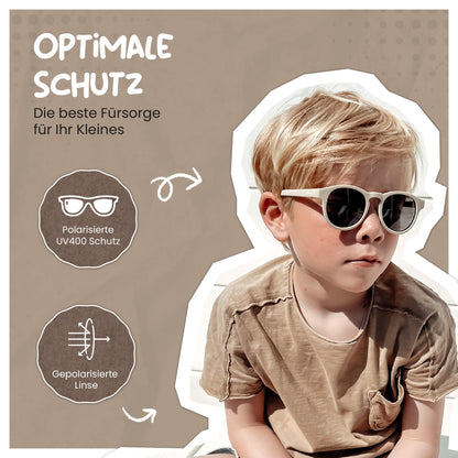 Maesy Faela Kindersonnenbrille für 3-6 Jahre - UV400 polarisierter Schutz - Flexibler und flexibler Rahmen - Sichere und bequeme Kindersonnenbrille für Kleinkinder