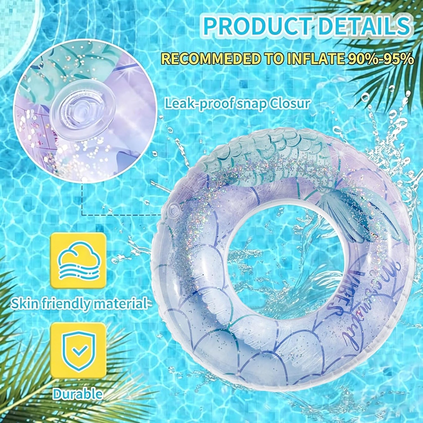 Baby Schwimmring, Baby Schwimmen Ring, Schwimmhilfe mit Schwimmsitz, Schwimmreifen für Kleinkind von 6 Monate bis 48 Monate, Schwimmlernhilfe für Mädchen und Jungs