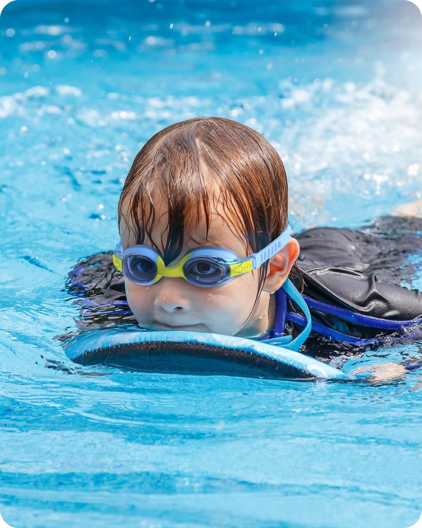 Findway Schwimmbrille Kinder,Schwimmbrille für Kinder Jungen Mädchen Junior, UV-Schutz Anti Nebel Kinder Schwimmbrille für Alter 3-12 Jahre