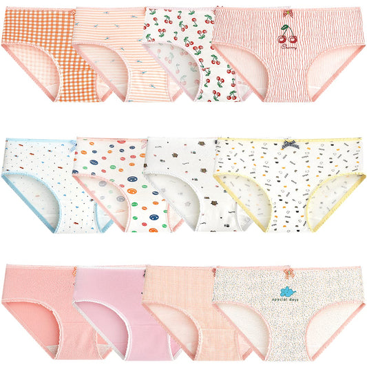 Adorel Girls' Briefs Cotton Teenage Underwear 12-Pack 