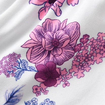 Baby Mädchen Kleidung Langarm Rüschen Tops und Blumen gedruckt Hosen Kleinkind Baby Mädchen Outfits Sets