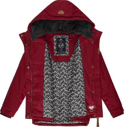 Ragwear Elvina Children's Girls' Winter Jacket Winter Coat Outdoor Jacket with Hood 128-152