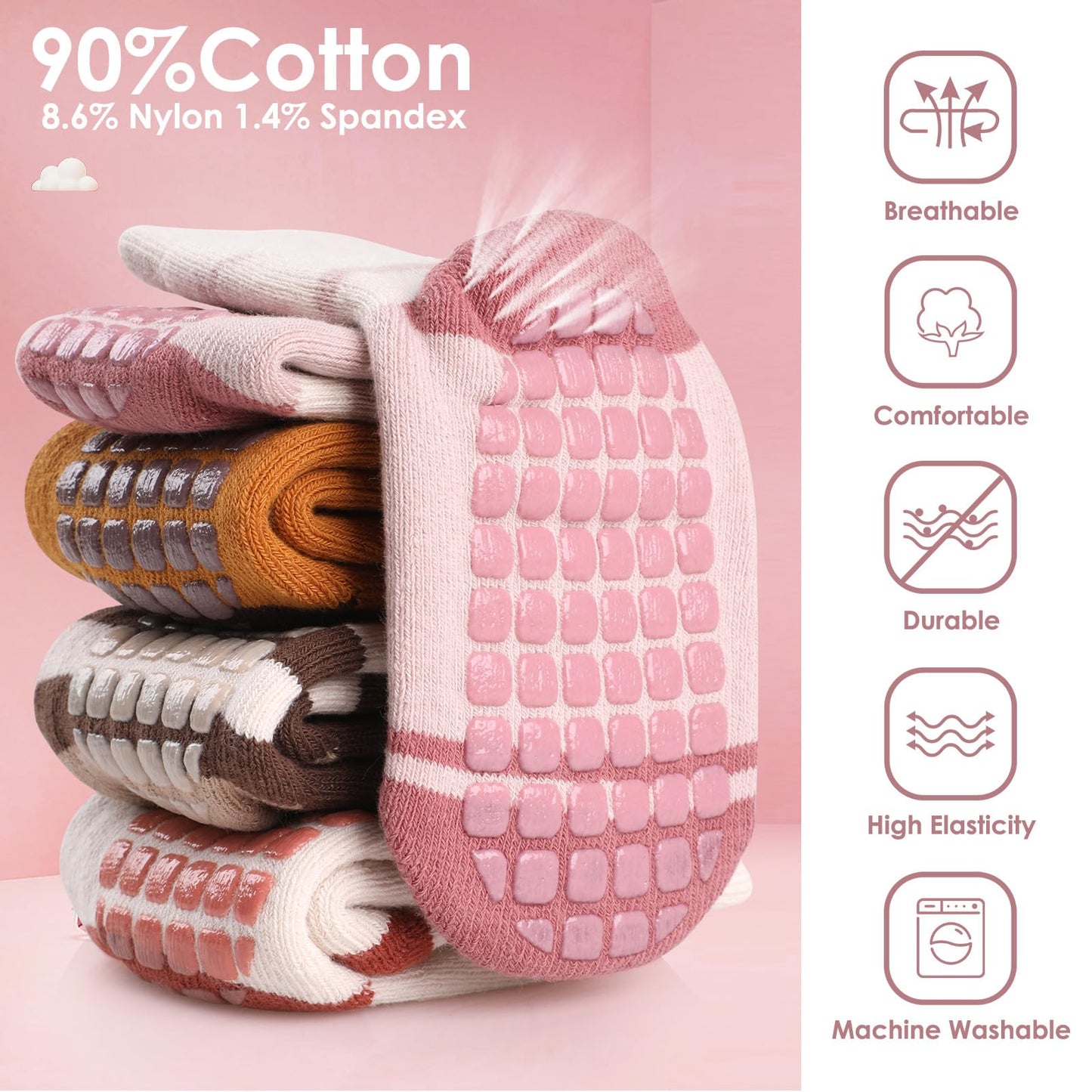 Simpeak Baby Socks, ABS Socks, Non-Slip Baby Socks, Non-Slip Baby Socks, Boys and Girls, Stopper Socks, Baby 0-36 Months