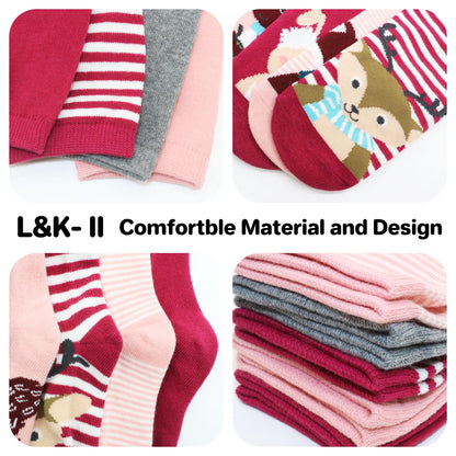 L&K-II 10er Kindersocken Mädchen Sneakersocken Baumwolle Mehrfarbig bunt Frühling Herbst 2823