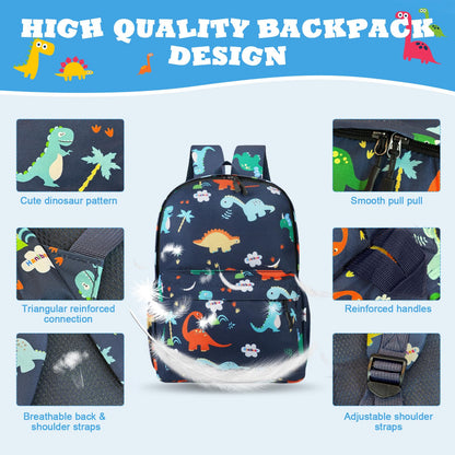 Kinderrucksack Jungen, Mini-Dinosaurier-Rucksack, Kindergarten Schulrucksäcke, Kleinkind Schultasche für Kinder, Jungen, Mädchen, Kleinkind