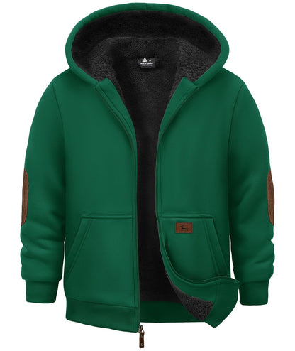 JACKETOWN Boys' Sweat Jacket Lined Children's Hoodie Sweatshirt Hoodie Fleece Jacket with Hood Long Sleeve Warm Winter Jacket Classic Pullover with Zip