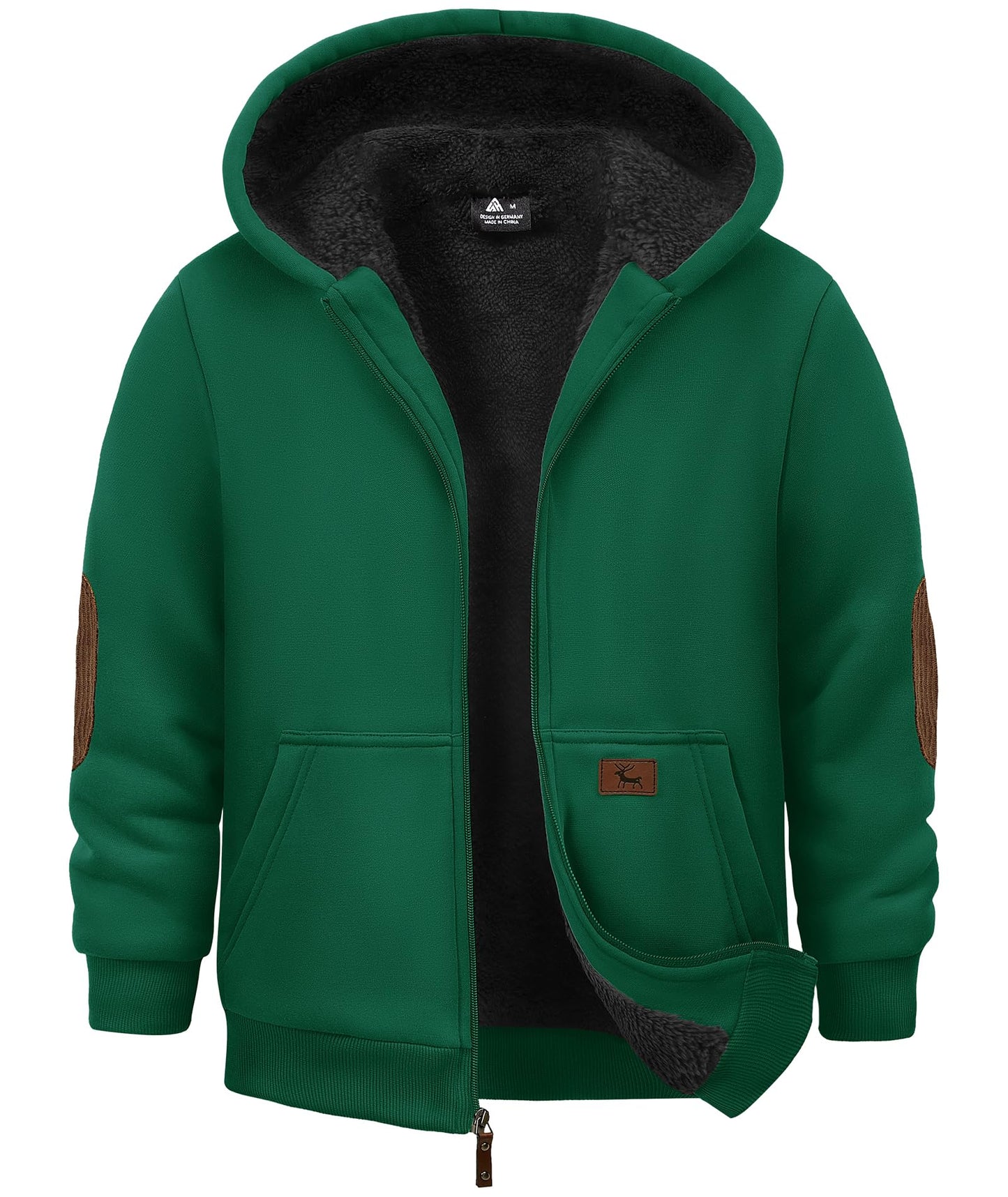 JACKETOWN Boys' Sweat Jacket Lined Children's Hoodie Sweatshirt Hoodie Fleece Jacket with Hood Long Sleeve Warm Winter Jacket Classic Pullover with Zip