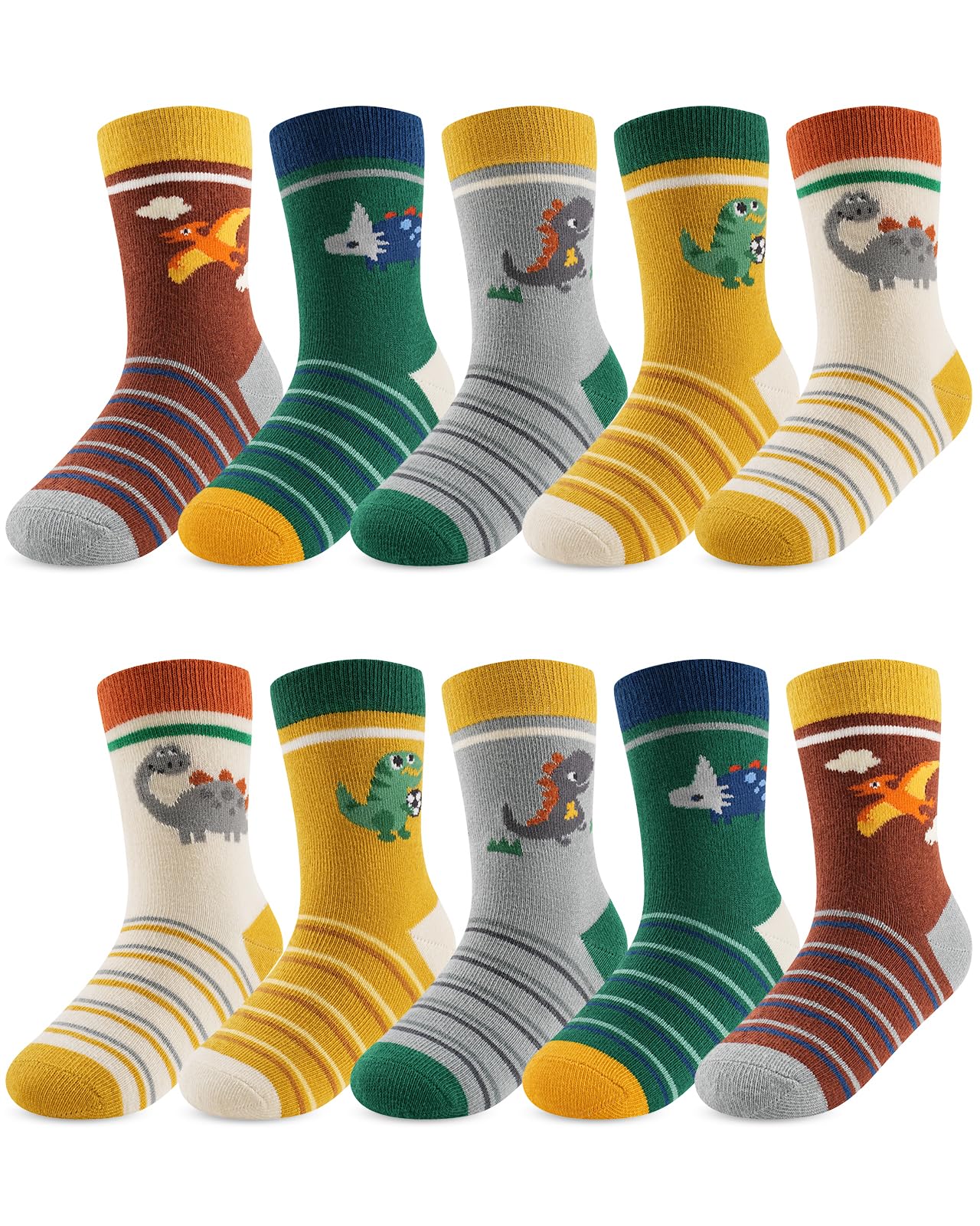 Kyopp 10 Paar Socken Kinder Mädchen und Jungen Funny Socken Lustig Animals Cotton Socken Crew Socks Winter/Sommer