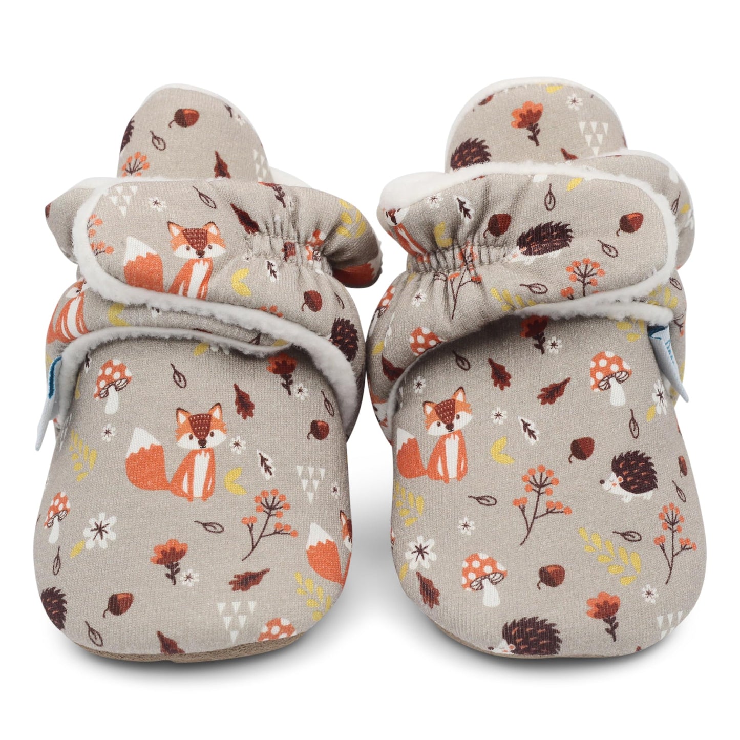Dotty Fish Baby Winter Boots - Warm Non-Slip Cotton Crawling Shoes with Suede Sole - 0-24 Months