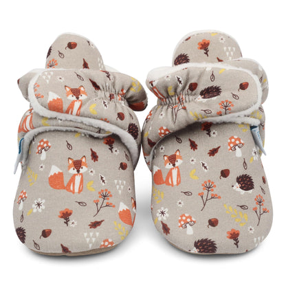Dotty Fish Baby Winter Boots - Warm Non-Slip Cotton Crawling Shoes with Suede Sole - 0-24 Months
