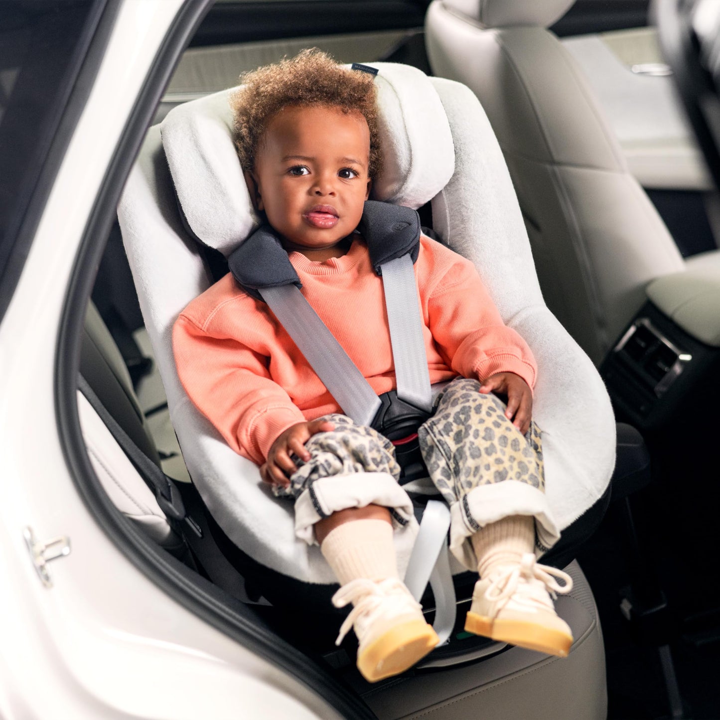 Maxi-Cosi Organic Cotton Car Seat Cover for Pearl 360, Mica (Eco) and Mica 360 S (Comfort), Soft, Breathable and Moisture Absorbing Material, Machine Washable, Natural White - Meloni2