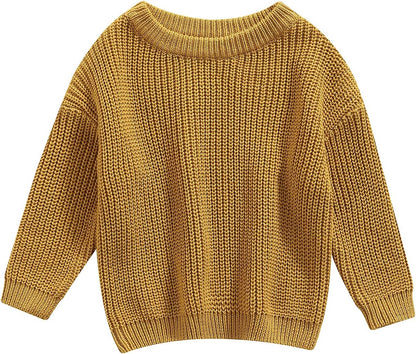 L&ieserram Baby Mädchen Jungen Gestrickt Pullover Jumper Neugeborenen Kinder Langarm Strickpullover Einfarbige Pulli Kleinkinder Kleidung Outfit Knitted Sweater 0-5 Jahre