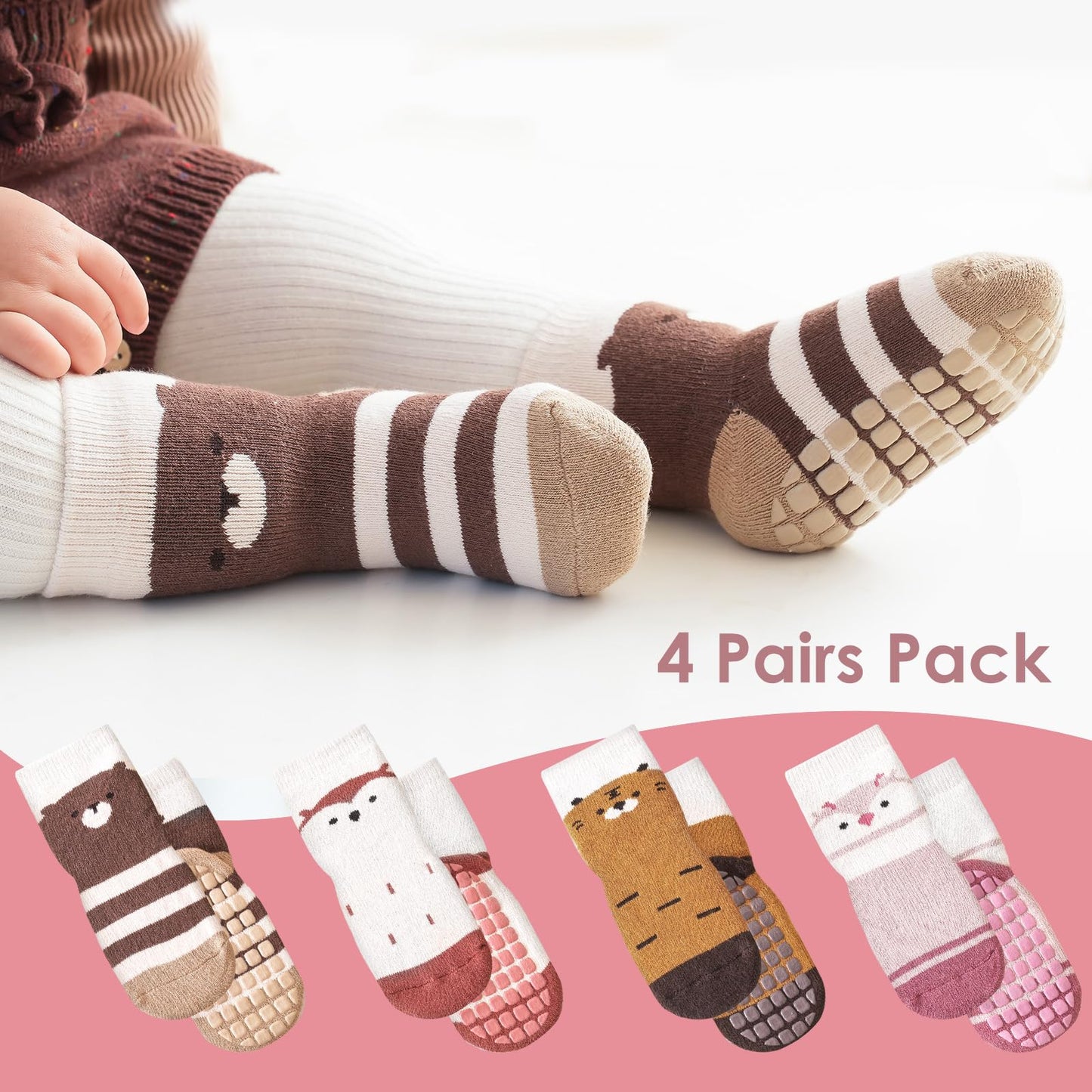 Simpeak Baby Socks, ABS Socks, Non-Slip Baby Socks, Non-Slip Baby Socks, Boys and Girls, Stopper Socks, Baby 0-36 Months