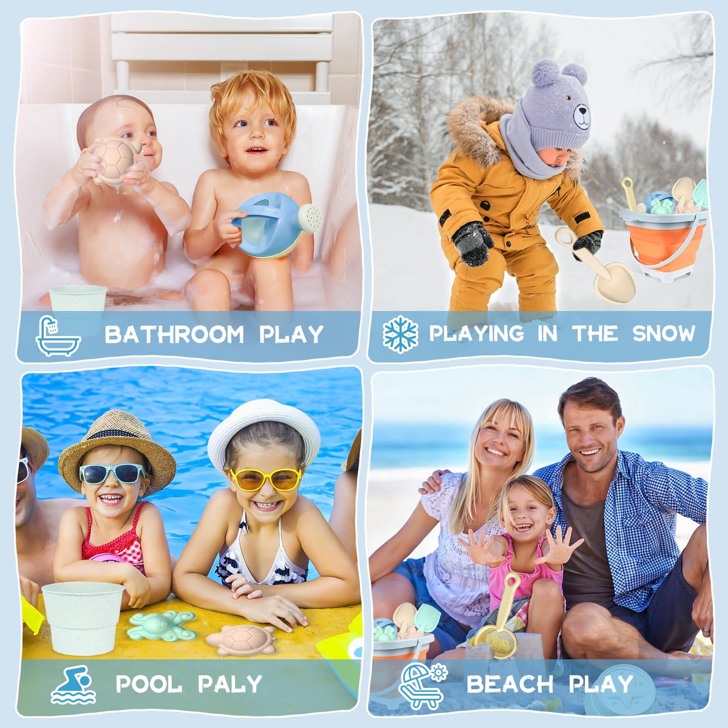 11pcs Sandspielzeu Set,Sandspielzeug Kinder,Sandkasten Spielzeug,sandspielzeug Eimer,silikon sandspielzeug,mit Faltbarer Eimer, Schaufel, Sandharke, Sandförmchen, Für Kinder Jungen Mädchen (Orange)