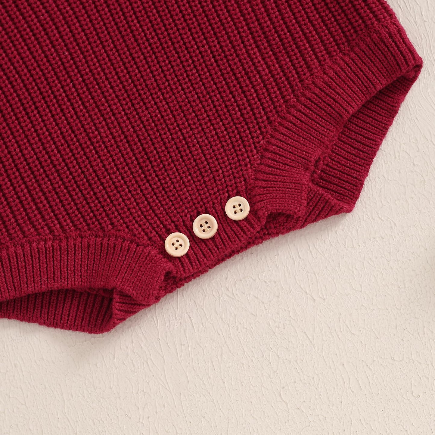 Geagodelia Knitted Christmas Romper Baby Girl Boy Christmas Jumper My First Christmas Newborn Baby Jumper Romper Bodysuit Christmas Jumper