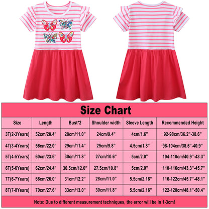 Baogaier Kleid Mädchen Pailletten Tüll Kleider Baumwolle Sommerkleid Sommer Frühling T-Shirt Tüllkleid Kinderkleid Gr. 92-122