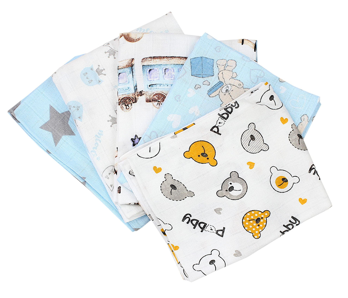 TupTam Baby Mullwindeln Spucktücher 70x80 5er / 10er Pack, Farbe: Mädchen 5, Anzahl der Teile:: 5er Pack