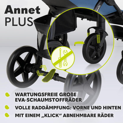 LIONELO Annet Plus Buggy up to 22 kg with Reclining Function, Small Folding Pushchair with Accessories, EVA Foam Wheels, Mosquito Net, Foot Cover Drink Holder, Basket Dreamin