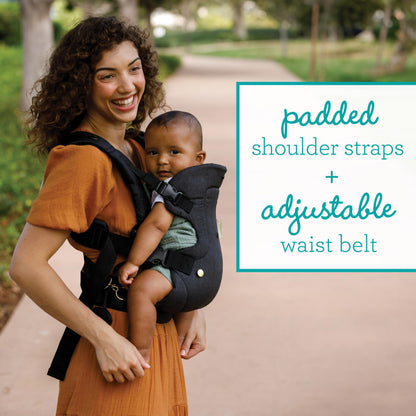 Infantino Flip Advanced 4-in-1 Babytrage, Ergonomisch, Umwandelbar, mit Blickrichtung Nach Innen und Außen, Vorne und Hinten Tragbar für Neugeborene bis Kleinkinder von 3,6-14,5 kg, Grau