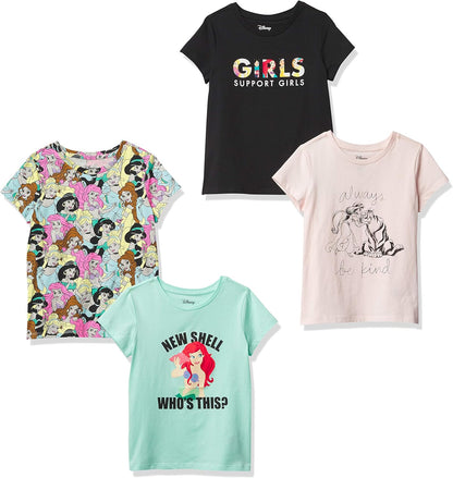 Essentials Disney | Marvel | Star Wars | Frozen | Princess Mädchen Kurzärmelige T-Shirts, Multi-Packs