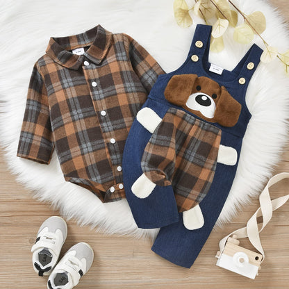 Baby Jungen Kleidung Strampler Latzhose Set Kleidung Sets für Jungen Baby Set Neugeborenes Geschenk