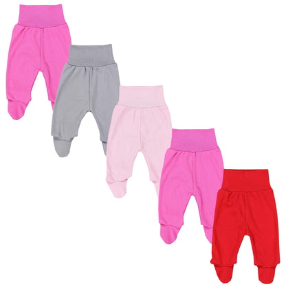 TupTam Baby Strampelhose Jungen Mädchen Hose mit Fuß 5er Pack