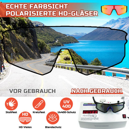 Rosedreamer Schnelle Brille Sport Sonnenbrille Herren Damen Polarisierte Sonnenbrille Fahrradbrille Laufbrille für MTB Rennrad Radfahren Biking Ski FahrradLaufen mit UV400 Schutzbrille