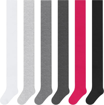 L&K-II 27257 Children's Tights, Girls' Tights, Baby Tights for Girls, Flowers, Dots, Stripes Pattern, Set of 6