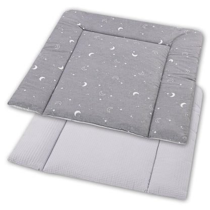 Wickelauflage Wickelunterlage aus Baumwolle 75x72 cm - Weich und waschbar Wickelunterlage für Babys Wickelmatte aus Stoff für Wickeltisch Wickelkommode oder Waschmaschine 75 x 72 Wilde Rose