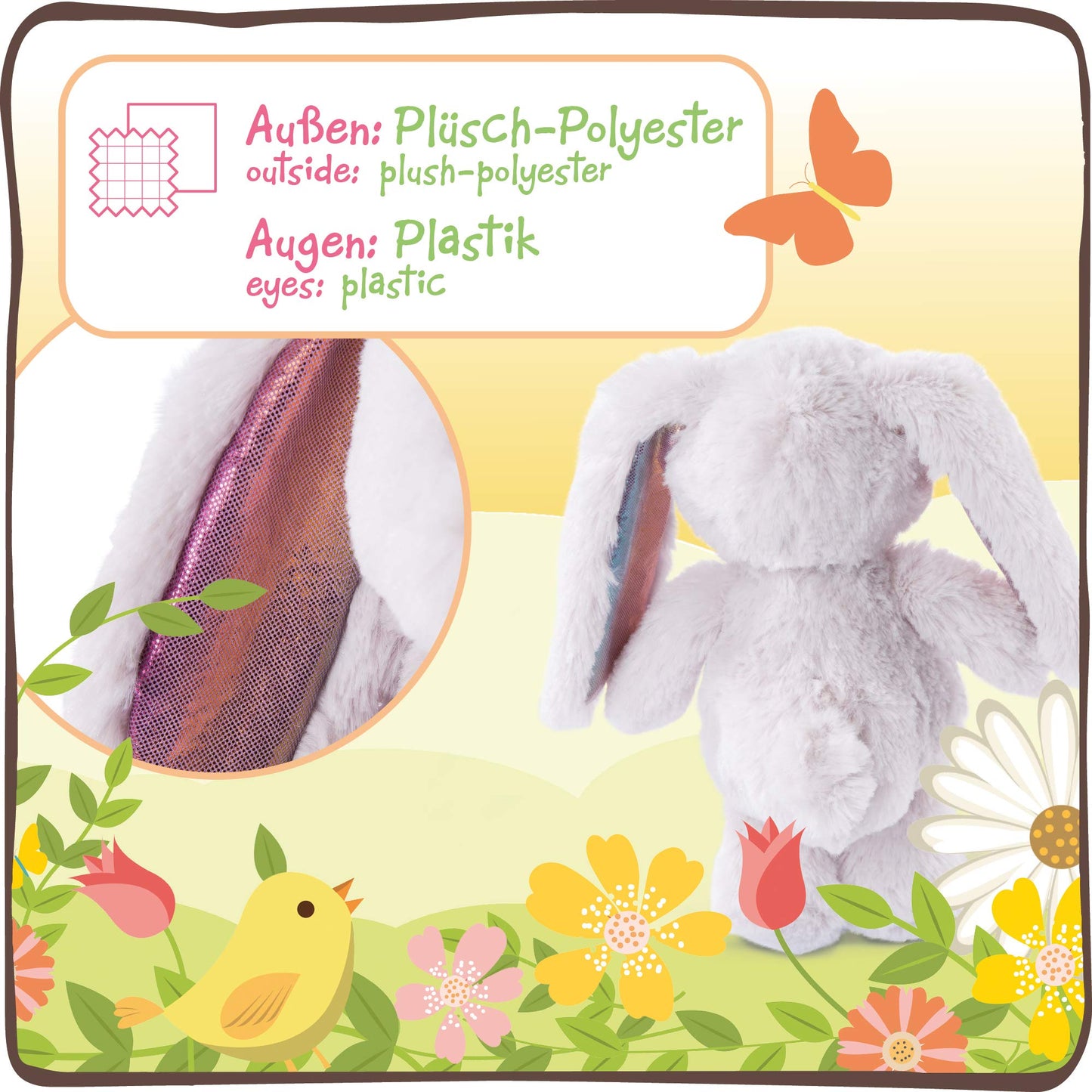 NICI 46333 Kuscheltier Hase Hellbraun 20cm – Plüschtier für Mädchen, Jungen & Babys – Flauschiges Stofftier zum Spielen, Sammeln & Kuscheln – Gemütliches Schmusetier