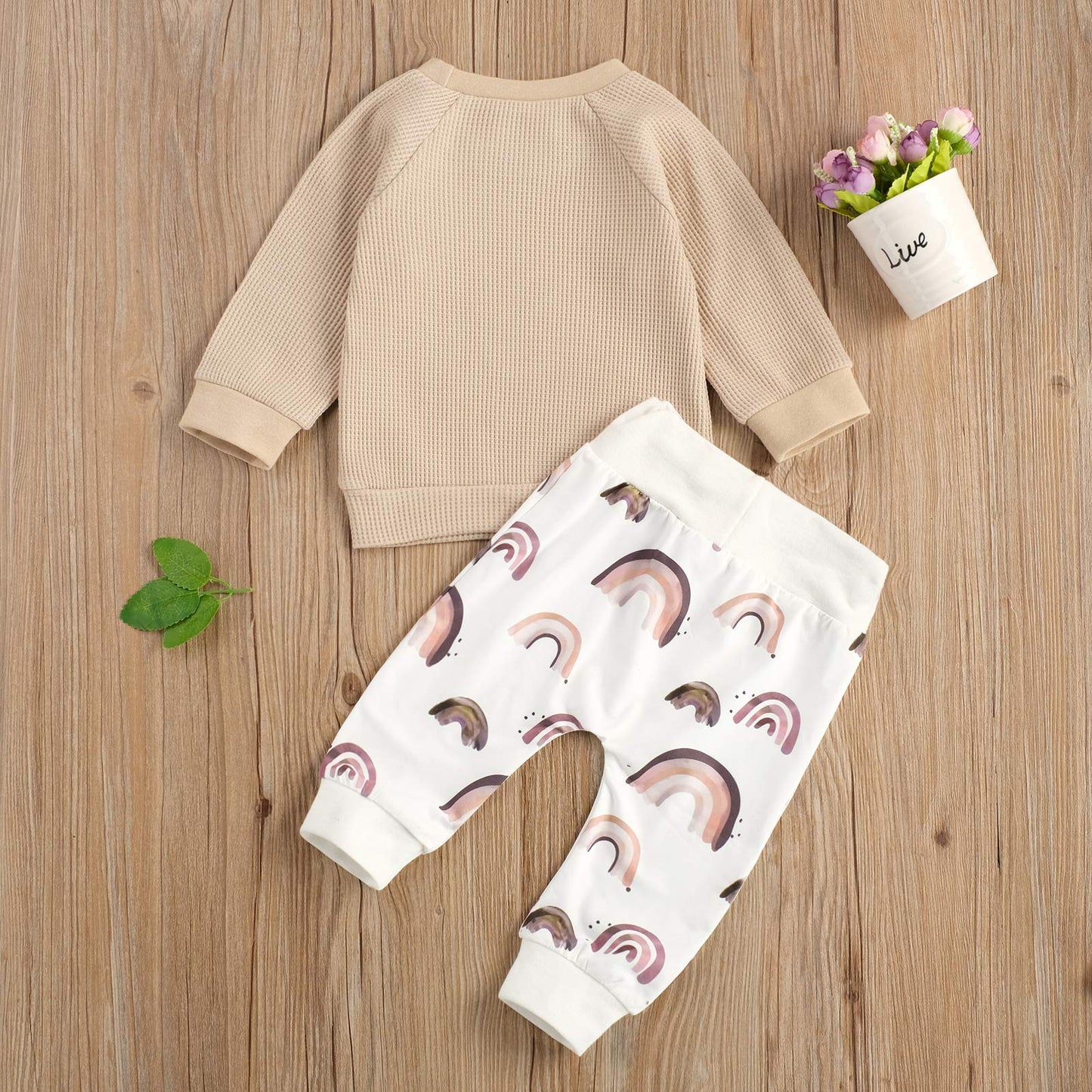 Geagodelia Baby Boys’ Clothing Set with Long Sleeve Top and Trousers