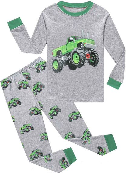 EULLA Boys Dinosaur Pyjamas, Cotton Long Sleepwear, Children's Pyjamas