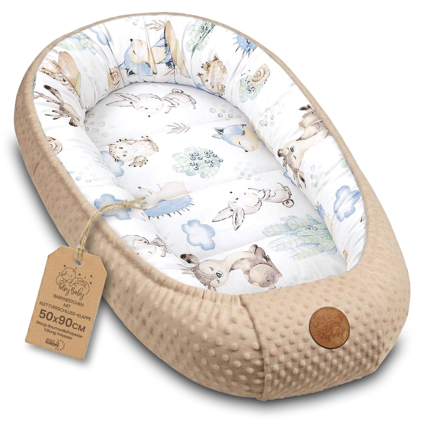 Nestchen Baby - Babynestchen Neugeborene Minky Babynest für Kinderbett Vielseitiges tragbar Nest kuschelnest zubehör für babybett warm Winter coccon Teddybären