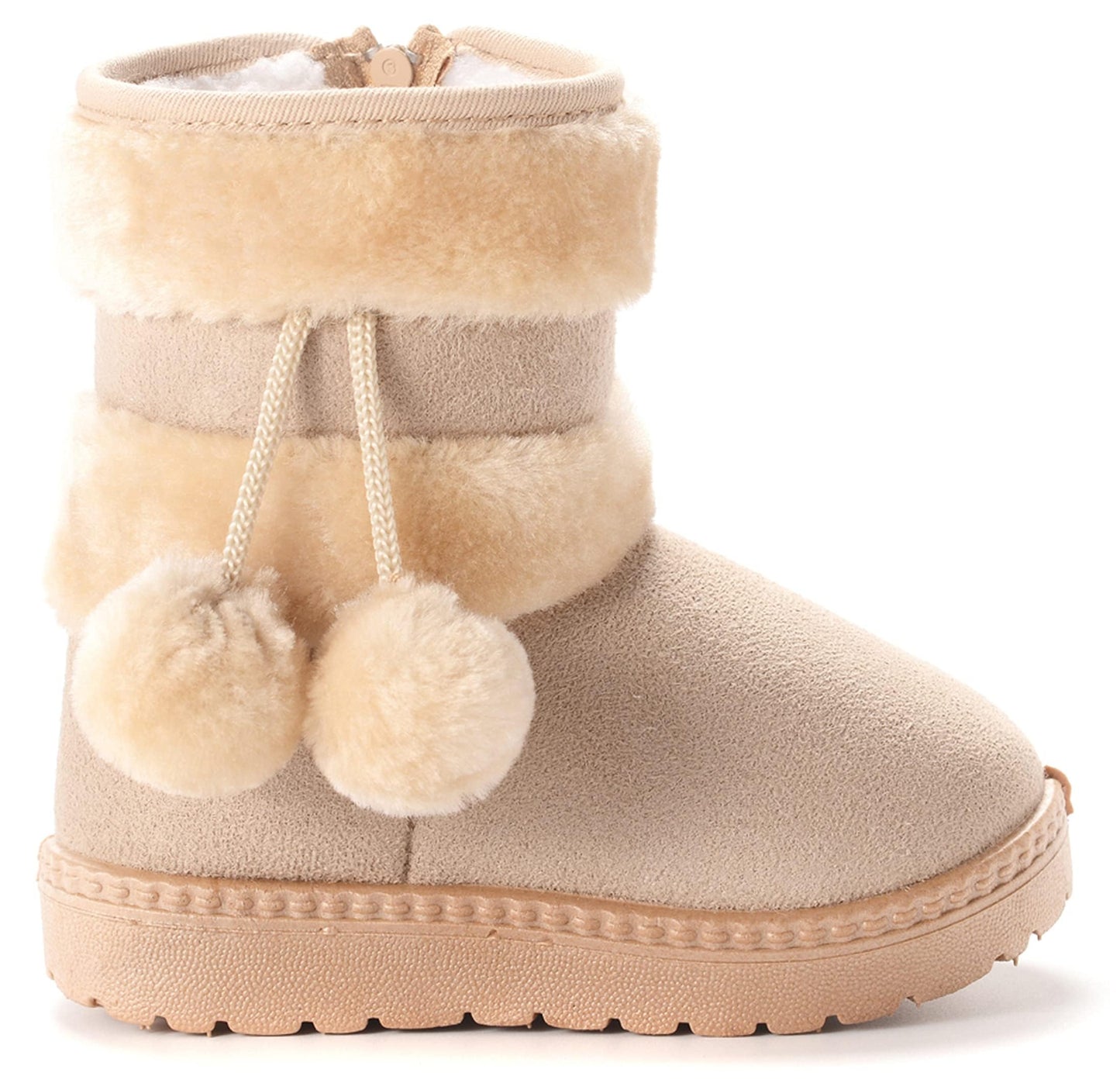 Children's Warm Lined Snow Boots, Girls' Winter Shoes, Baby Non-Slip Boots, Toddler Shoes, Soft Soles, Slip-On Boots