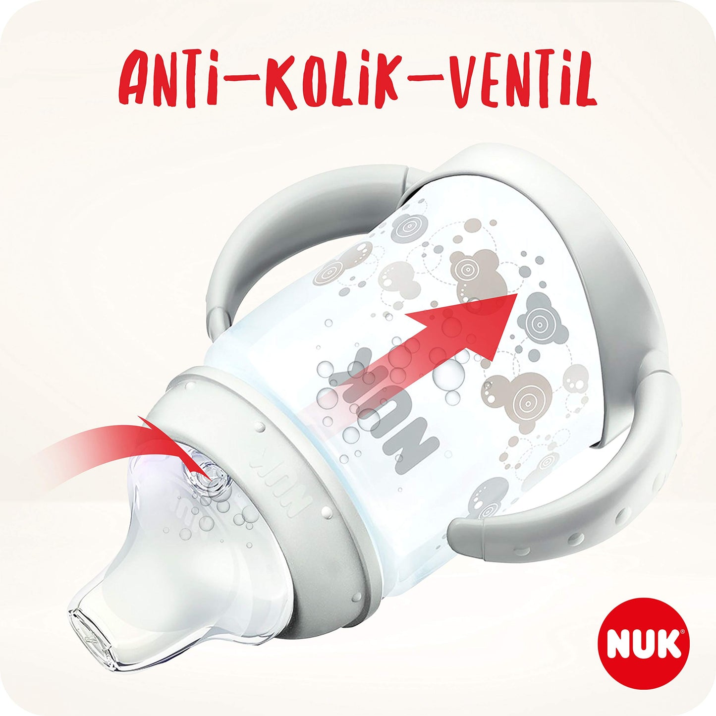 NUK First Choice+ Trinklernflasche | 6–18 Monate | 150 ml | Temperature Control Anzeige | Anti-Colic-Ventil | auslaufsichere Trinkschnabel | Ergonomische Griffe | BPA-frei | Disney Winnie Puuh blau - Meloni2