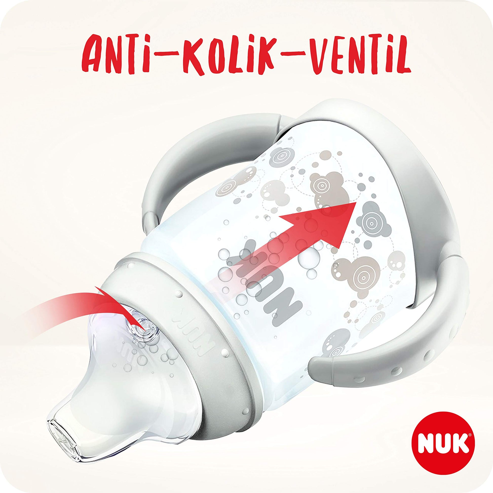 NUK First Choice+ Trinklernflasche | 6–18 Monate | 150 ml | Temperature Control Anzeige | Anti-Colic-Ventil | auslaufsichere Trinkschnabel | Ergonomische Griffe | BPA-frei | Disney Winnie Puuh blau - Meloni2