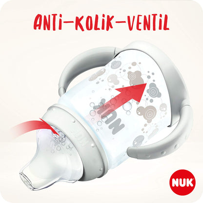 NUK First Choice+ Trinklernflasche | 6–18 Monate | 150 ml | Temperature Control Anzeige | Anti-Colic-Ventil | auslaufsichere Trinkschnabel | Ergonomische Griffe | BPA-frei | Disney Winnie Puuh blau - Meloni2